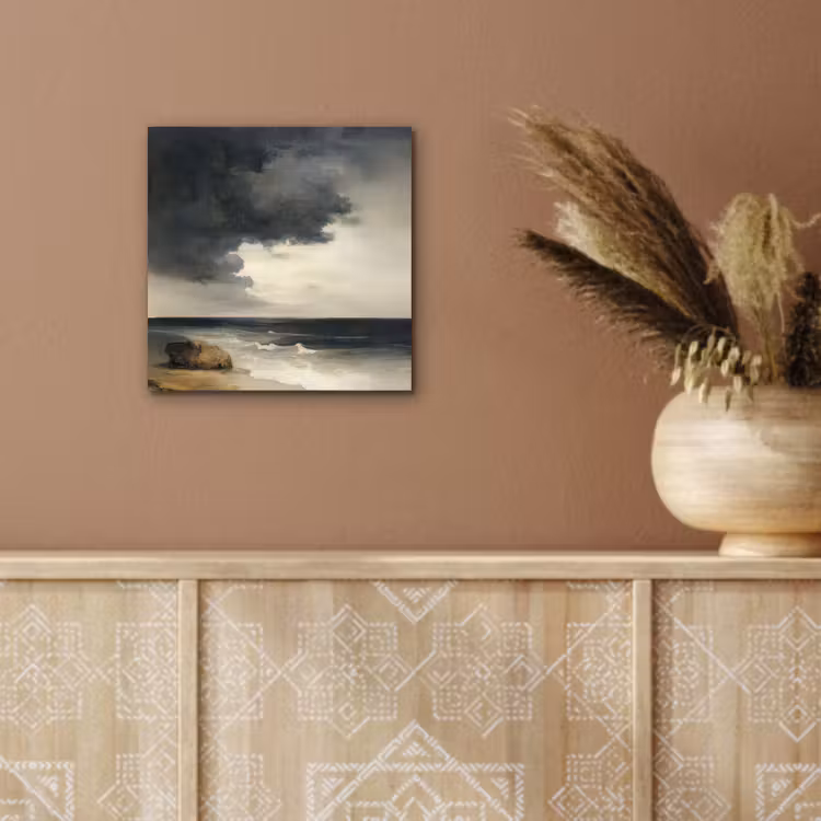 Kust - Golven - Rots - Storm aluminium wit klein -sfeer4