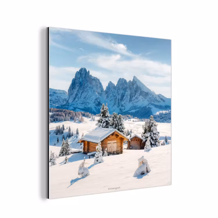 Landschap - Winter - Sneeuw aluminium wit klein -3d