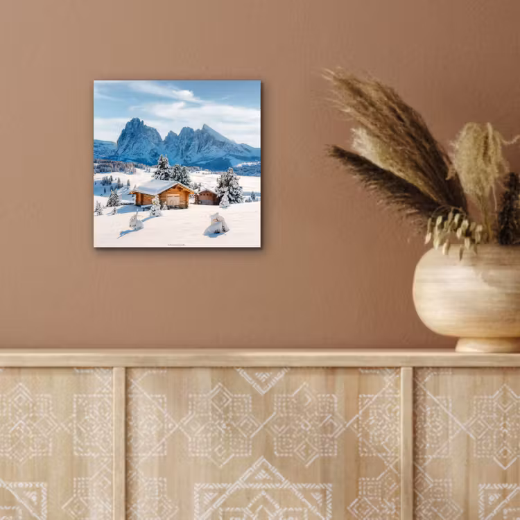 Landschap - Winter - Sneeuw aluminium wit klein -sfeer4