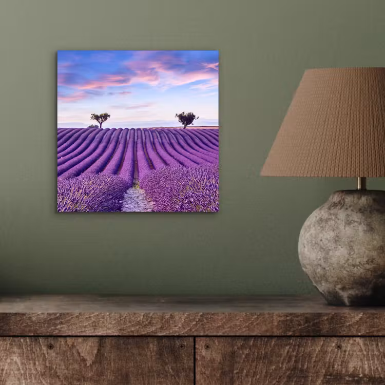 Lavendel - Natuur - Paars - Bomen - Bloemen aluminium wit klein -sfeer2