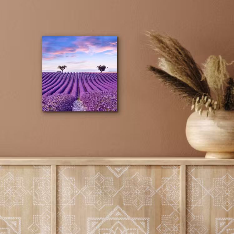 Lavendel - Natuur - Paars - Bomen - Bloemen aluminium wit klein -sfeer4
