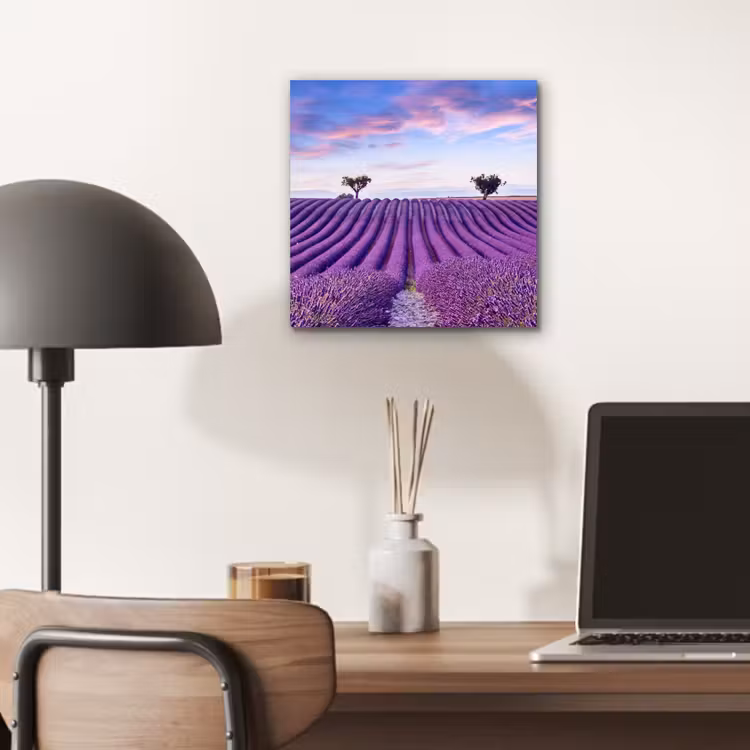 Lavendel - Natuur - Paars - Bomen - Bloemen aluminium wit klein -sfeer5