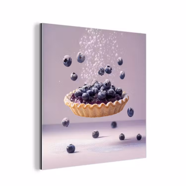 Eten - Taart - Bessen - Blauw aluminium wit klein -3d