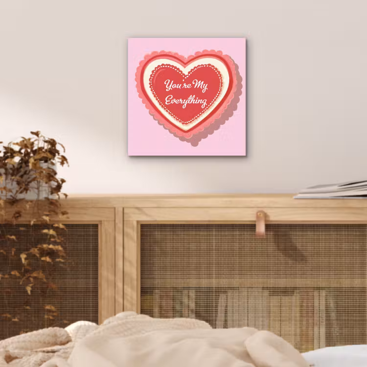 Liefde - Hart - Valentijn aluminium wit klein -sfeer3