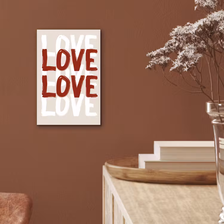 Love - Rood - Tekst aluminium wit klein -sfeer4