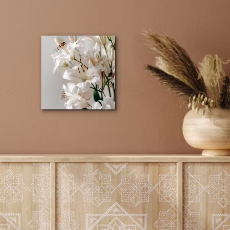 Lelies - Boekte - Wit - Meeldraden aluminium wit klein -sfeer4