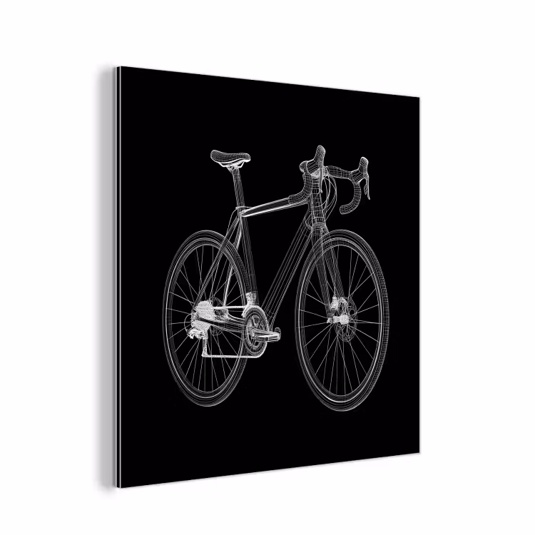 Lijnen - Illustratie - Wit aluminium wit klein -3d