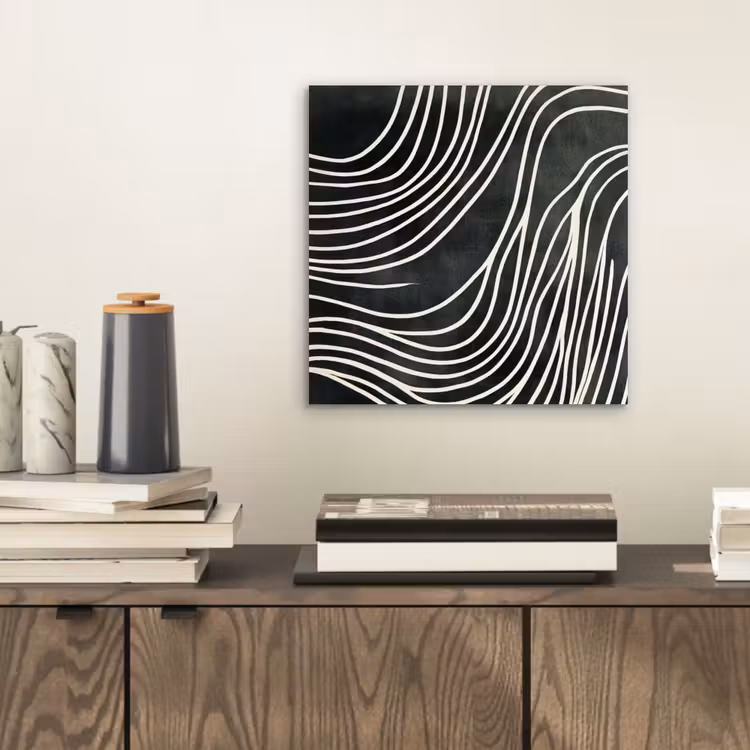 Lijnen - Patroon - Abstract - Wit aluminium wit klein -sfeer1