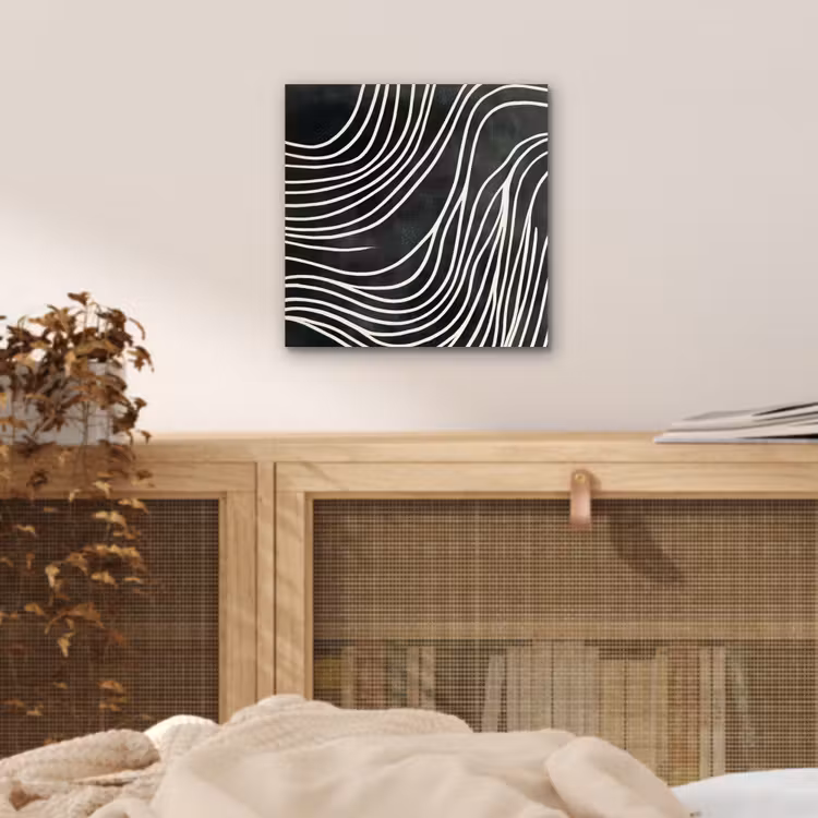 Lijnen - Patroon - Abstract - Wit aluminium wit klein -sfeer3