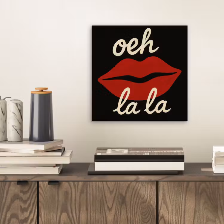 Lip - Rood - Quote aluminium wit klein -sfeer1