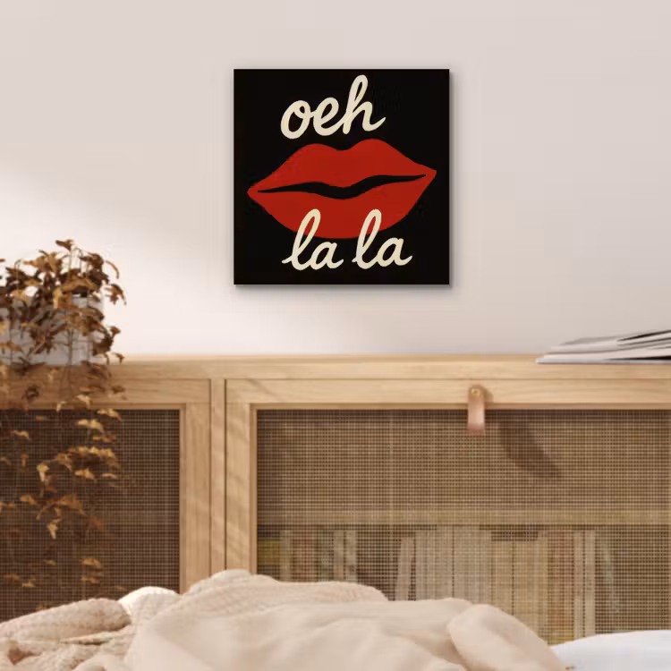 Lip - Rood - Quote aluminium wit klein -sfeer3