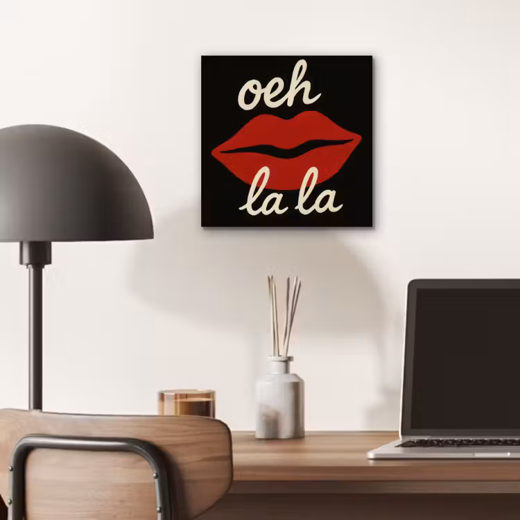 Lip - Rood - Quote aluminium wit klein -sfeer5