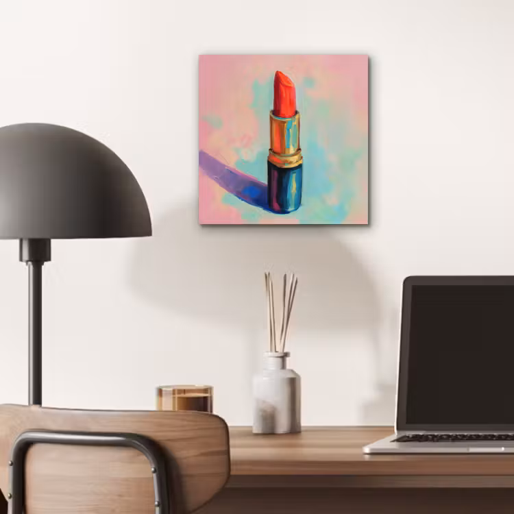 Lippenstift - Rood - Penseelstreken aluminium wit klein -sfeer5