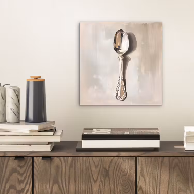 Lepel - Verf - Zilver aluminium wit klein -sfeer1