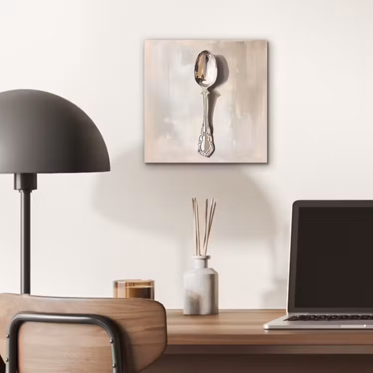 Lepel - Verf - Zilver aluminium wit klein -sfeer5