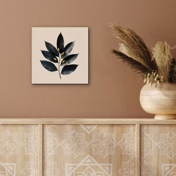 Laurierbladeren - Bloemknoppen - subtiel aluminium wit klein -sfeer4