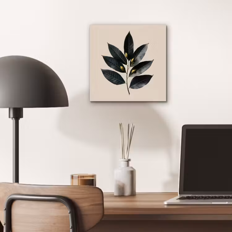 Laurierbladeren - Bloemknoppen - subtiel aluminium wit klein -sfeer5