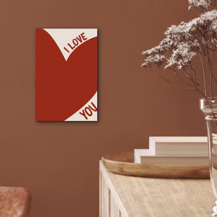 Loveyou - Rood - Hart aluminium wit klein -sfeer4
