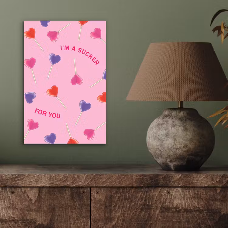 Lolly - Valentijn - Illustratie - Snoep aluminium wit klein -sfeer2