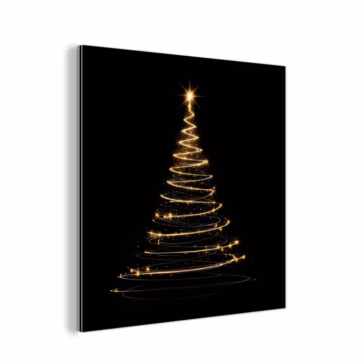 Magisch - Kerstboom - Lichtspiralen - Zwart aluminium wit klein -3d