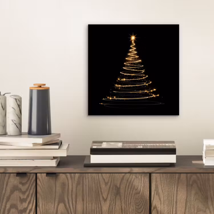 Magisch - Kerstboom - Lichtspiralen - Zwart aluminium wit klein -sfeer1