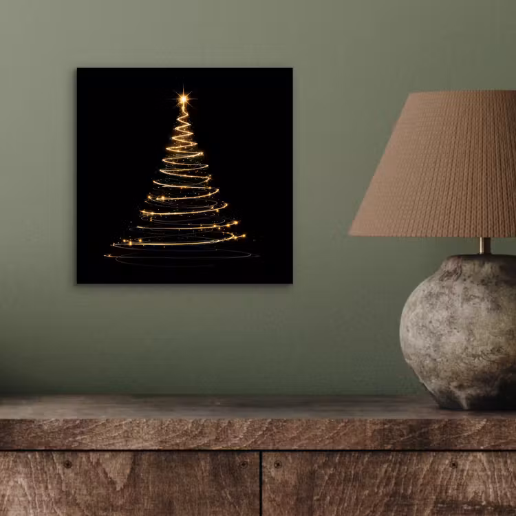 Magisch - Kerstboom - Lichtspiralen - Zwart aluminium wit klein -sfeer2