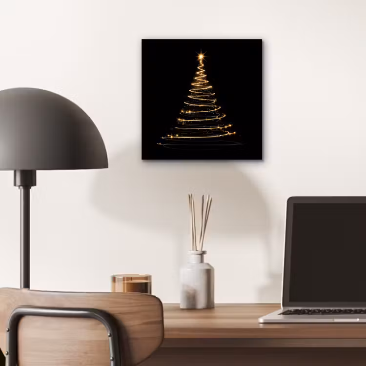 Magisch - Kerstboom - Lichtspiralen - Zwart aluminium wit klein -sfeer5