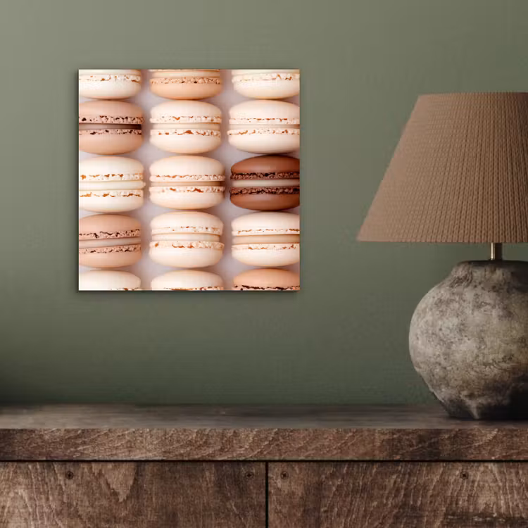 Macarons - Beige - Bruin aluminium wit klein -sfeer2