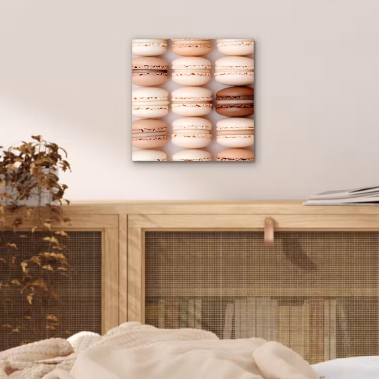 Macarons - Beige - Bruin aluminium wit klein -sfeer3