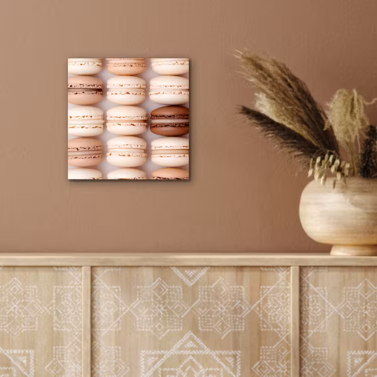 Macarons - Beige - Bruin aluminium wit klein -sfeer4