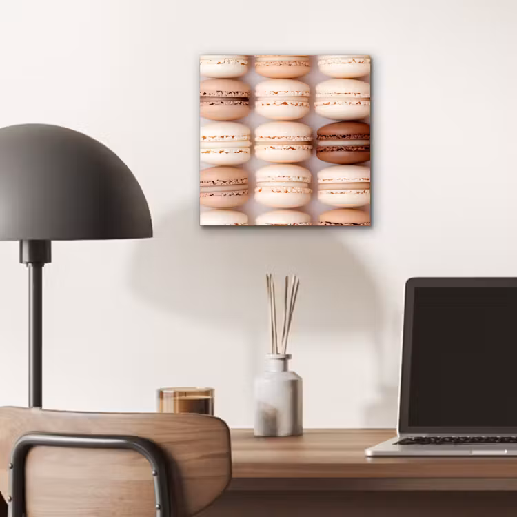 Macarons - Beige - Bruin aluminium wit klein -sfeer5