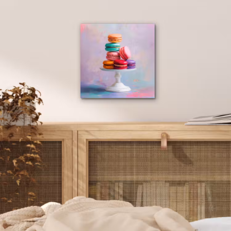 Macarons - Schaal - Pastel - Kleurrijk aluminium wit klein -sfeer3