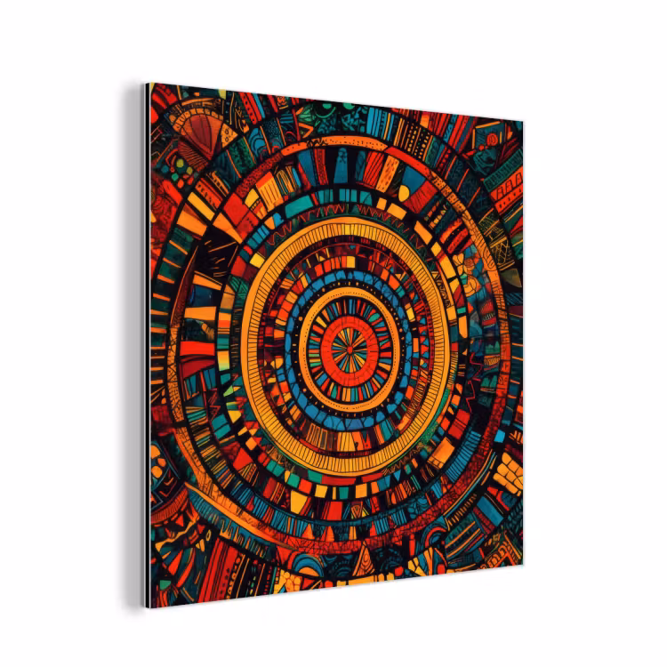 Mandala - Cirkels - Patronen aluminium wit klein -3d