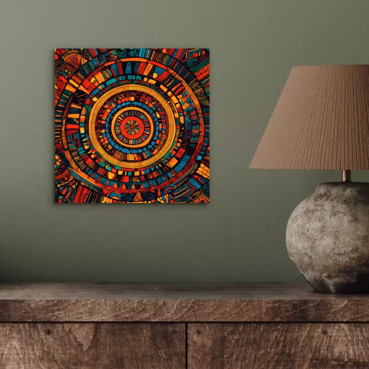 Mandala - Cirkels - Patronen aluminium wit klein -sfeer2