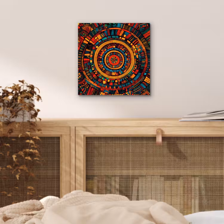Mandala - Cirkels - Patronen aluminium wit klein -sfeer3