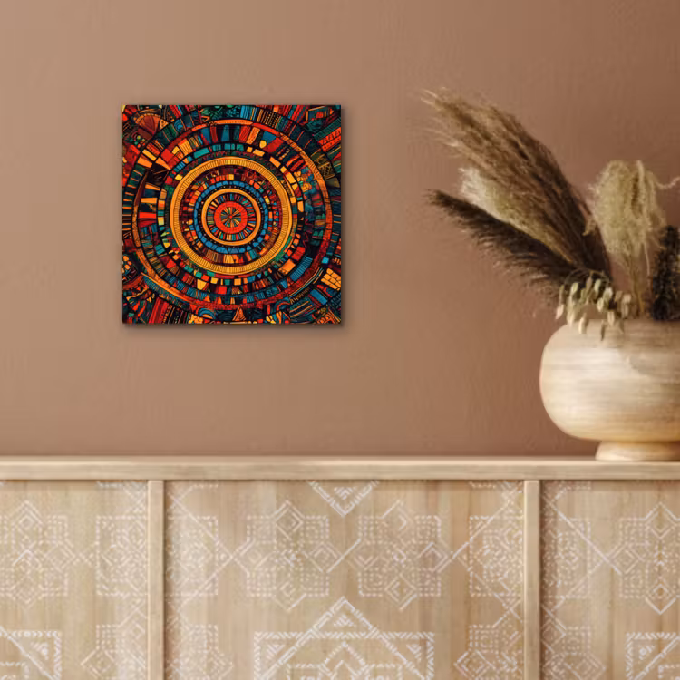 Mandala - Cirkels - Patronen aluminium wit klein -sfeer4