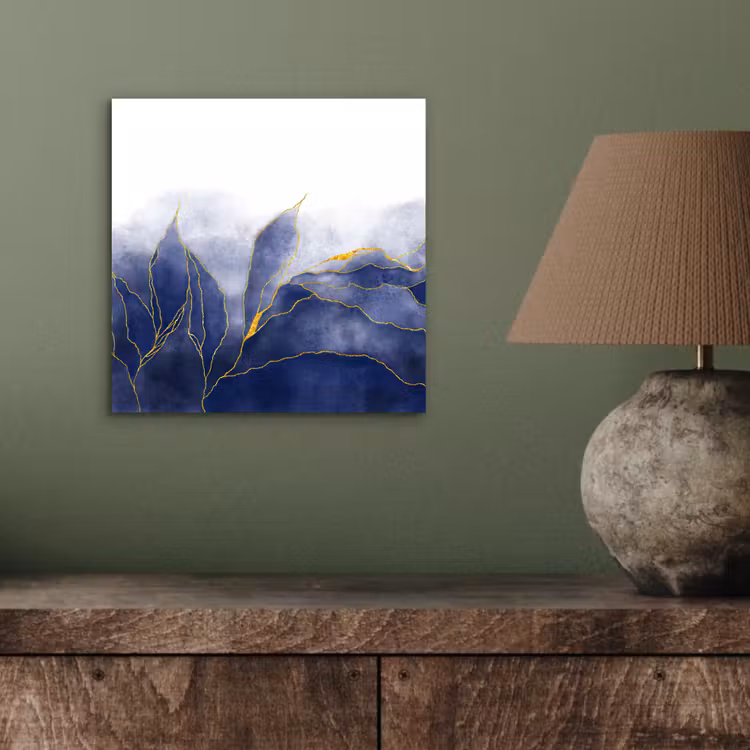 Marmer - Blauw - Marmerlook - Goud - Textuur aluminium wit klein -sfeer2