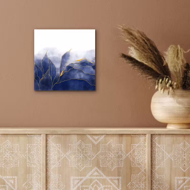 Marmer - Blauw - Marmerlook - Goud - Textuur aluminium wit klein -sfeer4