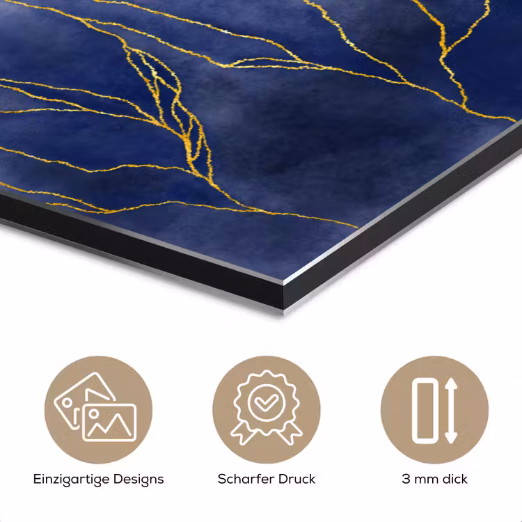 Marmer - Blauw - Marmerlook - Goud - Textuur aluminium wit klein -closeup_DE