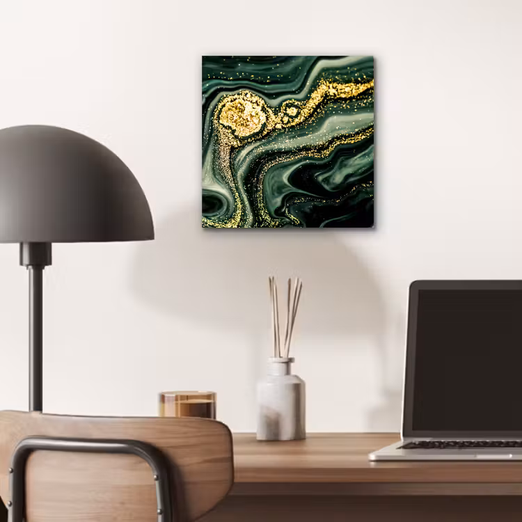 Marmer - Goud - Glitter - Groen - Marmerlook - Luxe aluminium wit klein -sfeer5