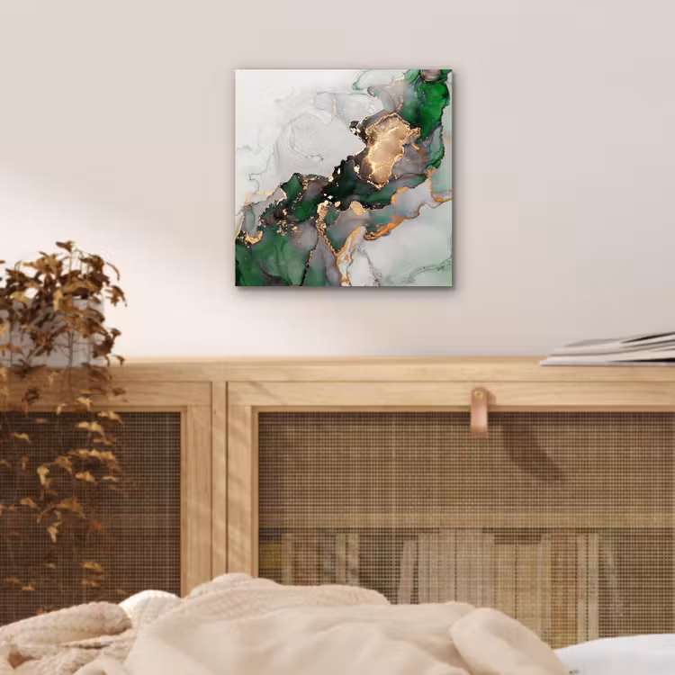 Marmer - Goud - Groen - Luxe aluminium wit klein -sfeer3