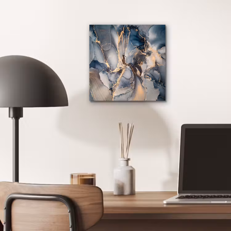 Marmer - Grijs - Blauw - Luxe - Goud aluminium wit klein -sfeer5
