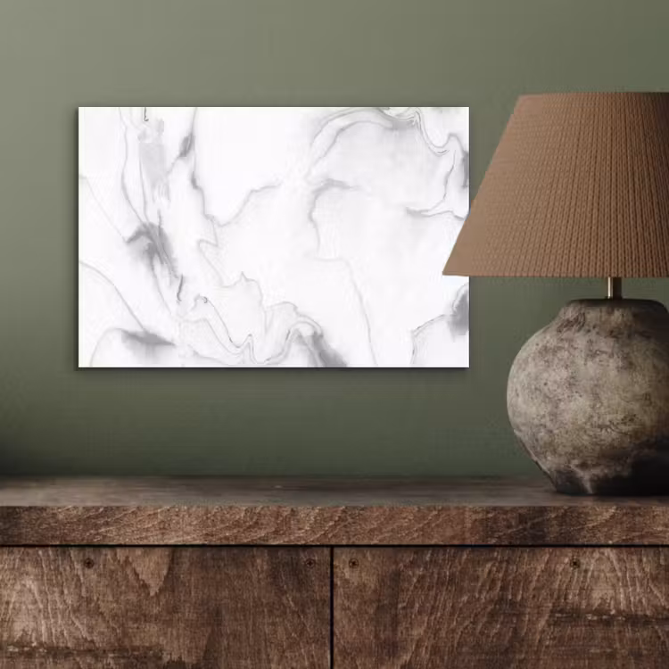 Marmer - Grijs - Wit - Abstract - Marmerlook aluminium wit klein -sfeer2