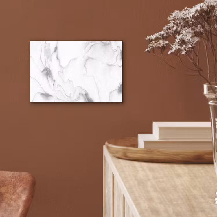 Marmer - Grijs - Wit - Abstract - Marmerlook aluminium wit klein -sfeer4
