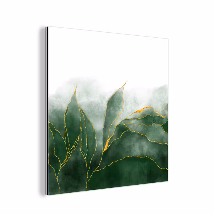 Marmer - Groen - Luxe - Goud - Marmerlook aluminium wit klein -3d
