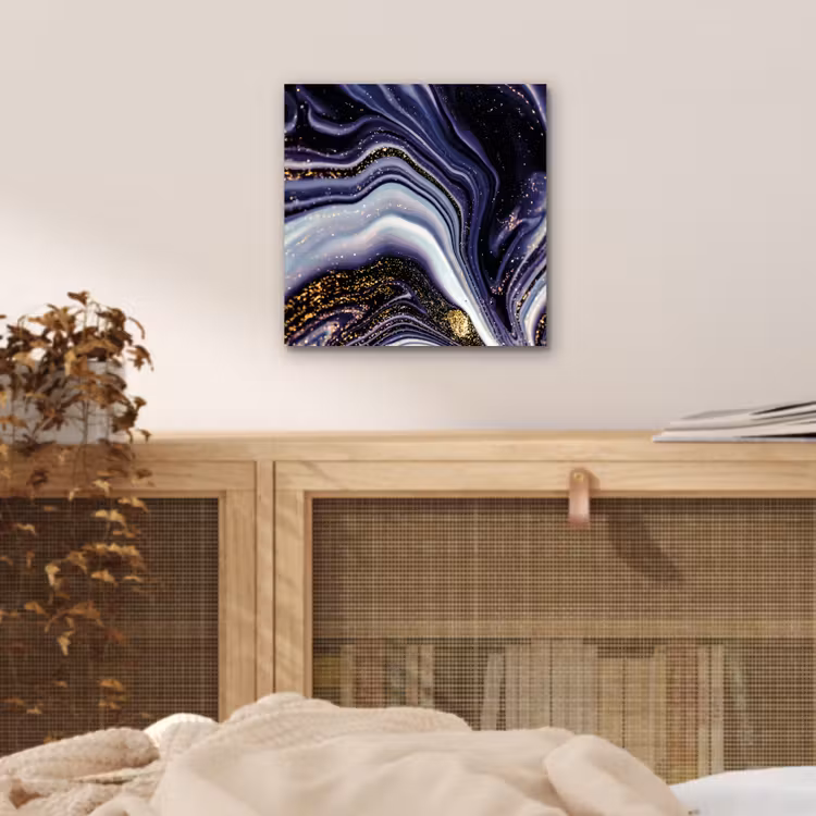 Marmer - Paars - Luxe - Marmerlook - Glitter aluminium wit klein -sfeer3