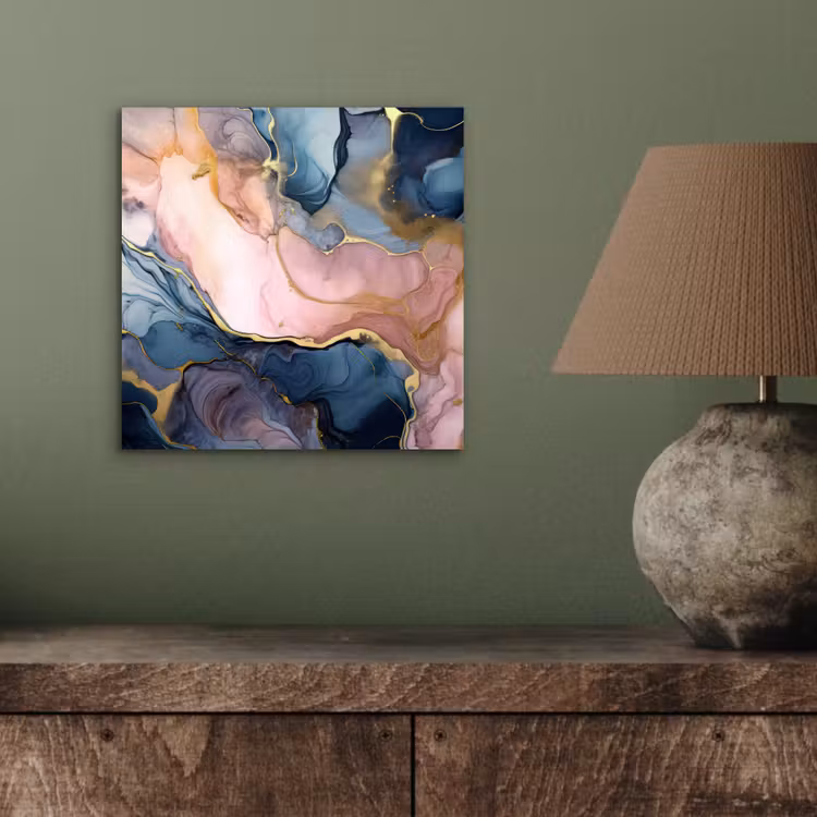 Marmer - Roze - Blauw aluminium wit klein -sfeer2