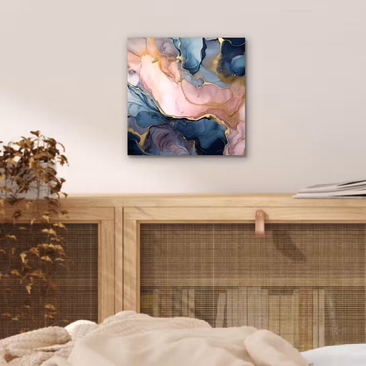 Marmer - Roze - Blauw aluminium wit klein -sfeer3