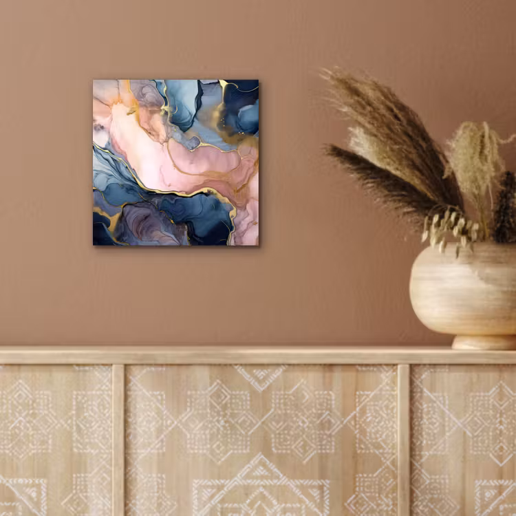 Marmer - Roze - Blauw aluminium wit klein -sfeer4