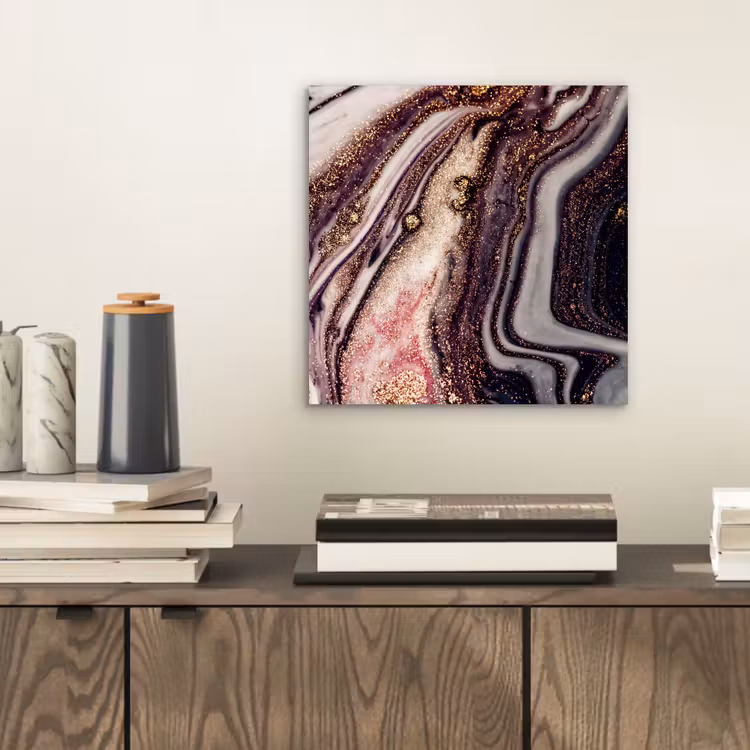 Marmer - Roze - Goud - Glitter - Marmerlook aluminium wit klein -sfeer1
